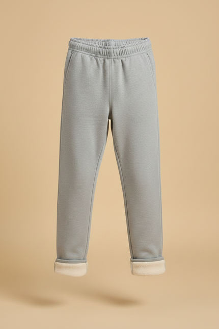 Pantalon Gris Molletonné Enfant Chaud Doux - vue 3