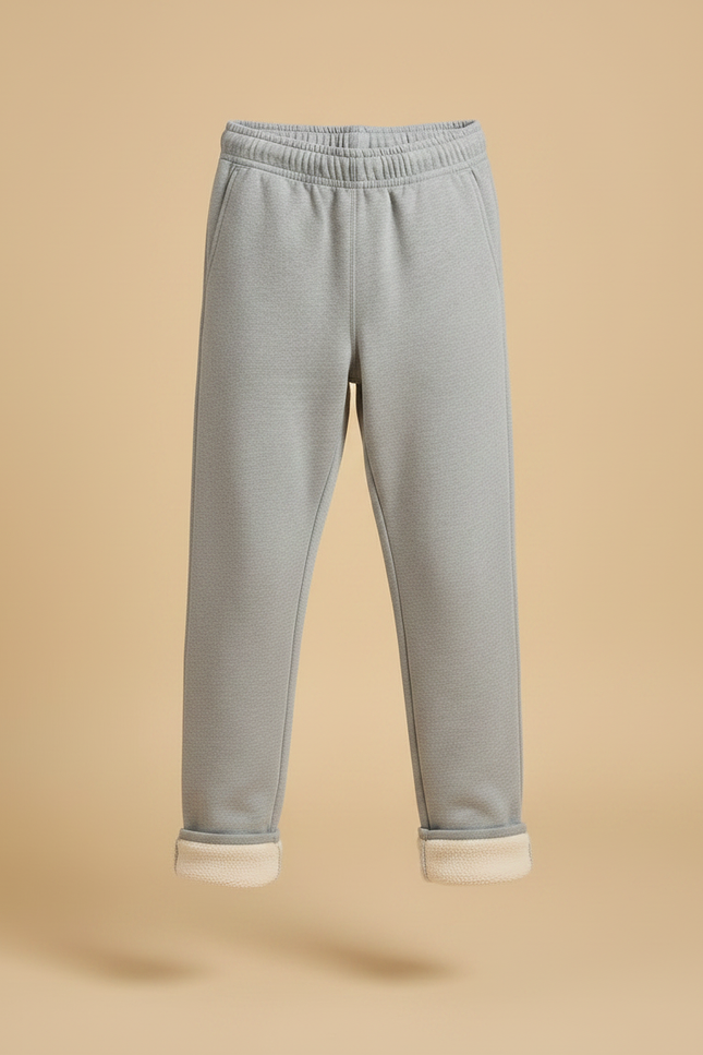 Pantalon Gris Molletonné Enfant Chaud Doux - vue 3
