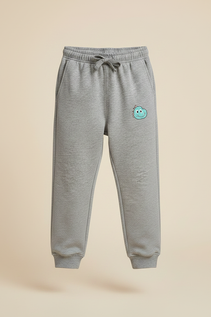 Pantalon Gris Molletonné Enfant Décontracté Sport Monstre - vue 3