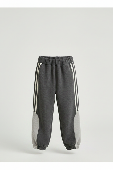 Pantalon Gris Molletonné Sport Ample Enfant - vue 3
