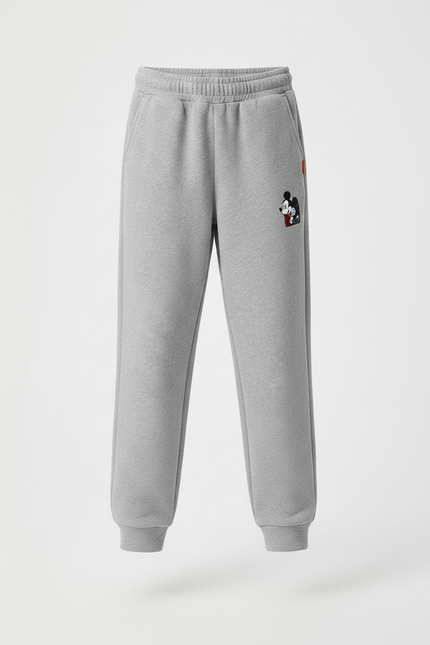Pantalon Gris Molletonné Mickey Enfant Décontracté - vue 3