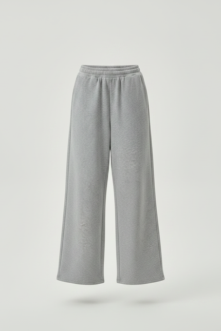 Pantalon Gris Ample Décontracté Confortable Cordon Elastiqué - Molleton - vue 3