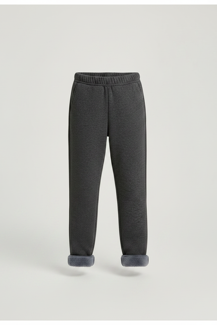 Pantalon Gris Molletonné Fille Doublé Hiver - vue 3