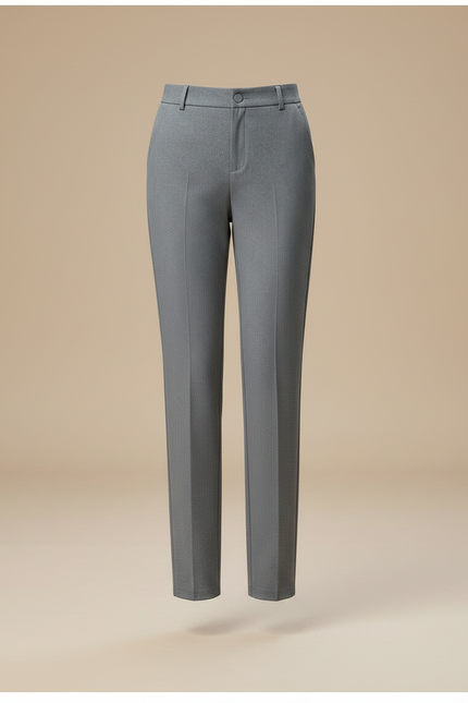 Pantalon Gris Slim Élégant Femme Bureau - Gabardine - vue 3