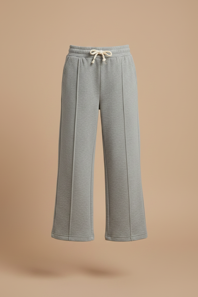 Pantalon Gris Ample Molletonné Fille Décontracté - vue 3