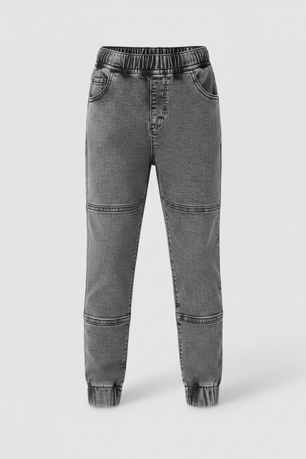 Pantalon Gris Jogger Décontracté Denim Enfant - Jean - vue 3