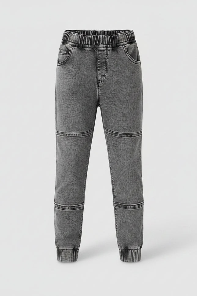 Pantalon Gris Jogger Décontracté Denim Enfant - Jean - vue 3