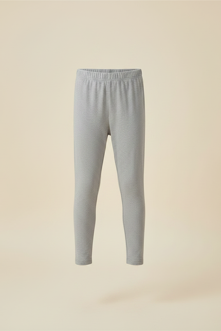 Pantalon Gris Enfant Coton Extensible Confortable - vue 3