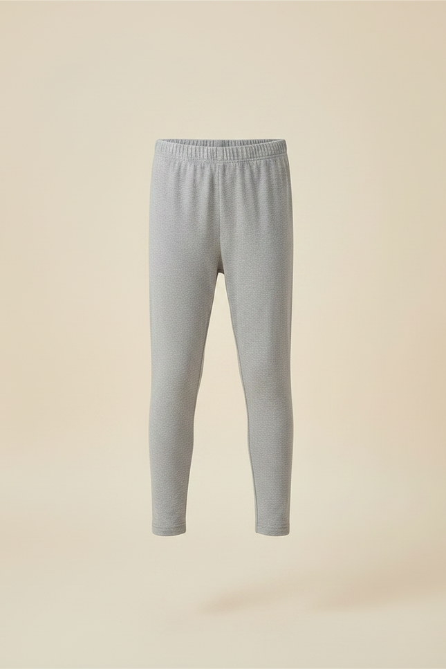 Pantalon Gris Enfant Coton Extensible Confortable - vue 3