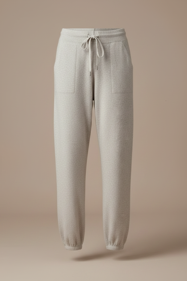 Pantalon Cachemire Gris - Laine - vue 3