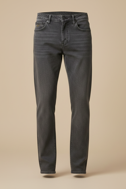Pantalon Gris Jean Slim Décontracté Homme Moderne - vue 3