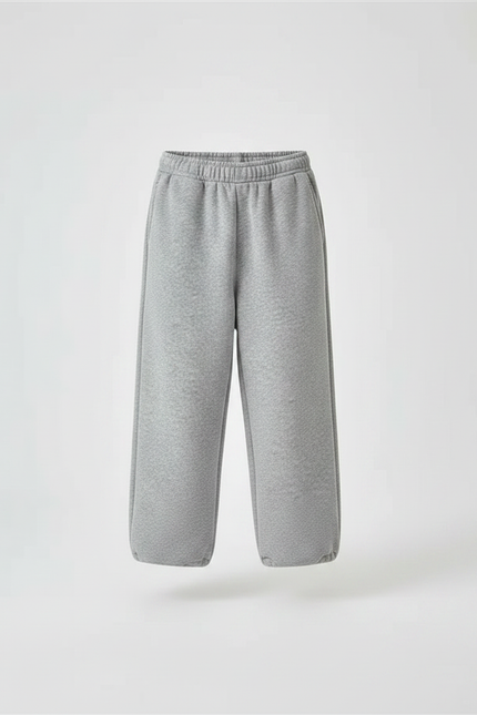 Pantalon Gris Ample Décontracté Molletonné Enfant - vue 3