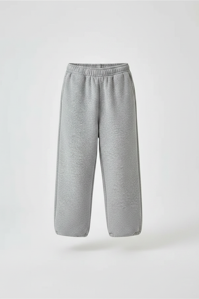 Pantalon Gris Ample Décontracté Molletonné Enfant - vue 3