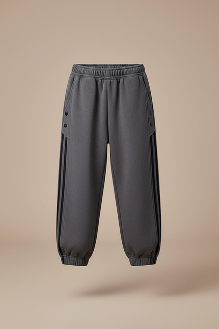 Pantalon Gris Ample Rayures Décontracté Enfant Sport - Molleton - vue 3