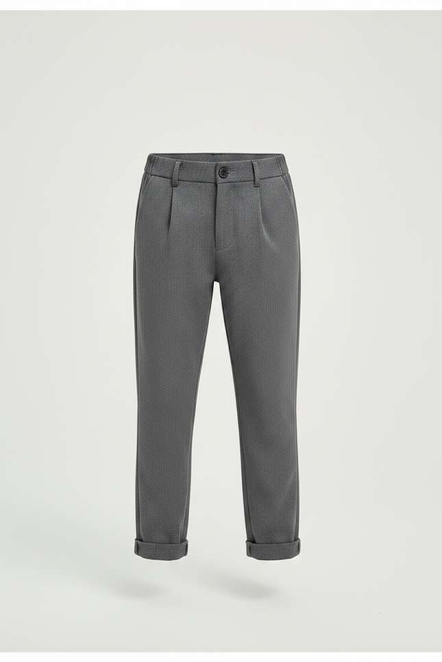 Pantalon Gris Décontracté Plissé Garçon Chevrons - Tweed - vue 3