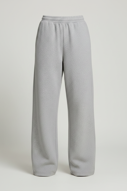 Pantalon Gris Ample Décontracté Confortable Molletonné Femme - vue 3