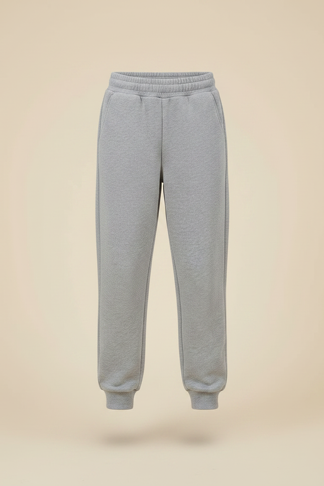 Pantalon Gris Jogging Molletonné Enfant Décontracté - vue 3