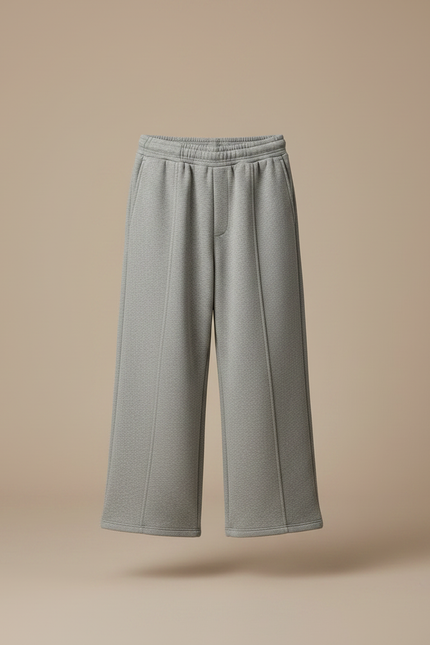 Pantalon Gris Molletonné Ample Décontracté Enfant - vue 3
