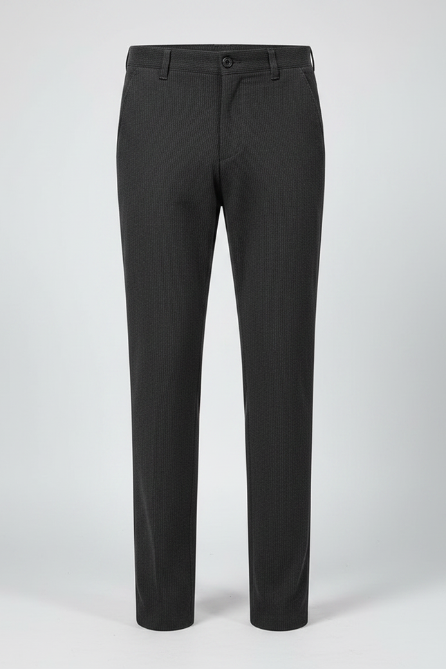 Pantalon Gris Côtelé Slim Chaud Homme - Cordé - vue 3