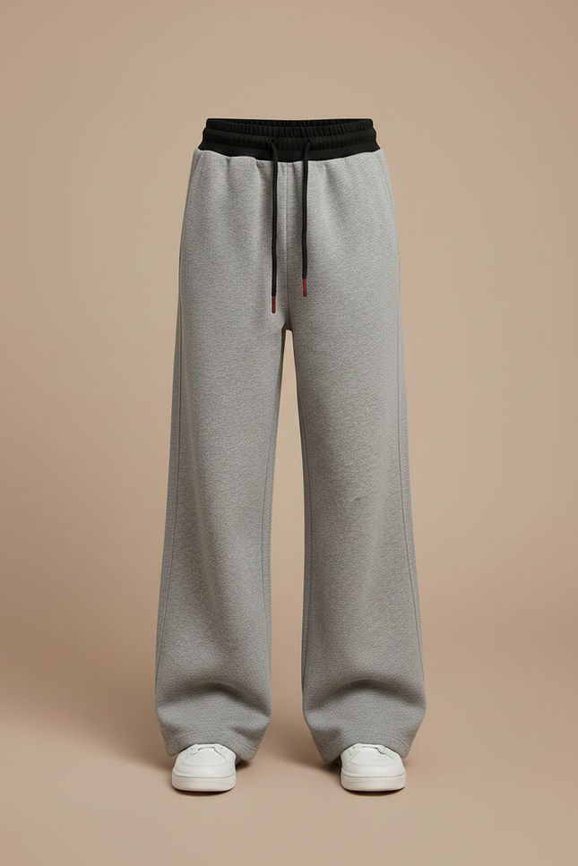 Pantalon Gris Large Sport Coton Enfant Fille - Molleton - vue 3