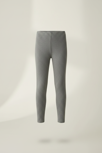 Pantalon Gris Legging Fille Extensible Confortable Slim - Maille - vue 3