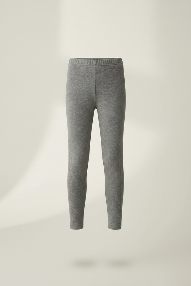 Pantalon Gris Legging Fille Extensible Confortable Slim - Maille - vue 3