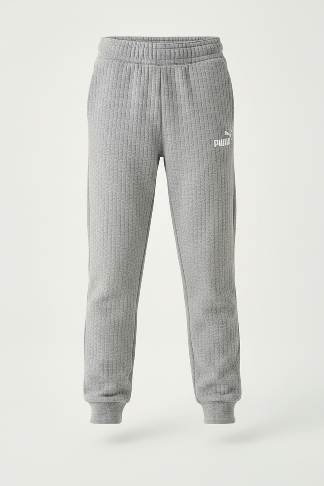 Pantalon Gris Côtelé Confortable Décontracté Enfant Puma - Cordé - vue 3