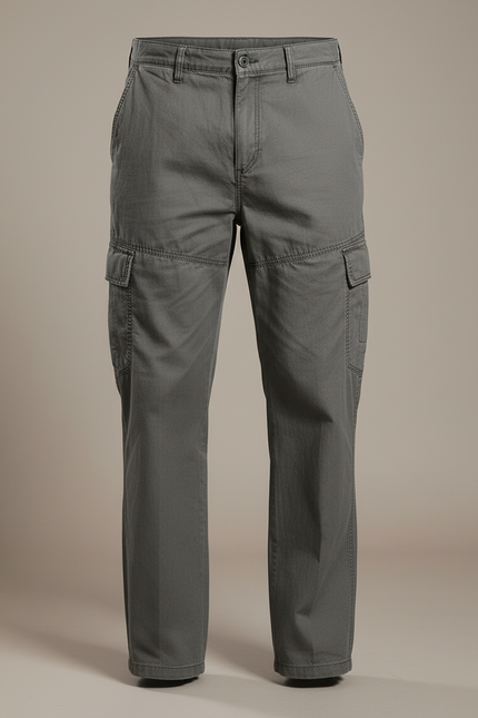 Pantalon Cargo De Trek Voyage Gris Homme - Toile - vue 3