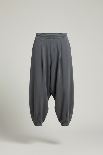 Pantalon Gris Ample Décontracté Harem Velours Homme - vue 3