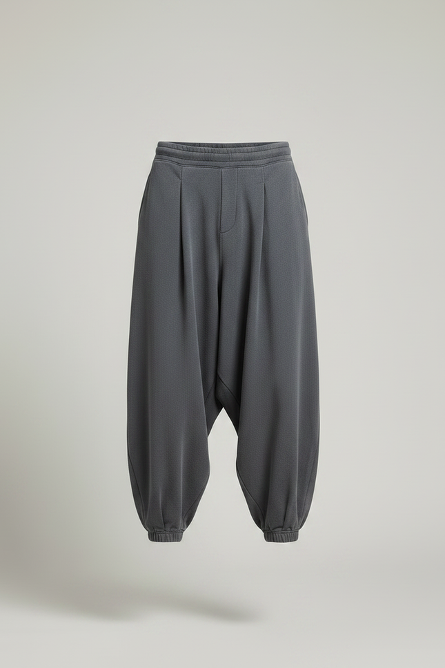 Pantalon Gris Ample Décontracté Harem Velours Homme - vue 3