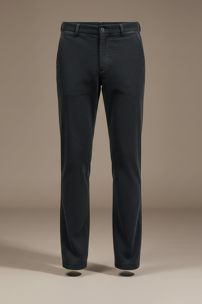 Pantalon Gris Côtelé Confortable Décontracté Homme - Cordé - vue 3