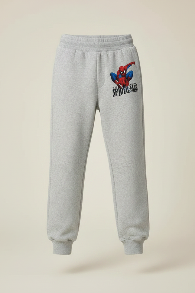 Pantalon Gris Molletonné Spiderman Enfant Sport - vue 3