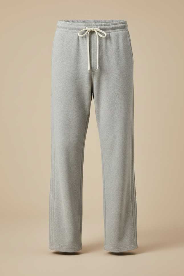 Pantalon Gris Droit Coton Molletonné Sport Homme - vue 3