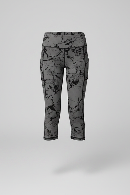 Pantalon Gris Capri Imprimé Sport Fille - Polyester - vue 3
