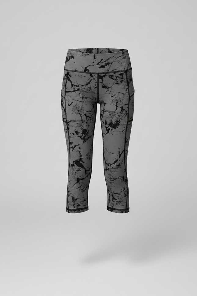 Pantalon Gris Capri Imprimé Sport Fille - Polyester - vue 3