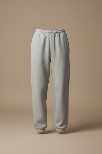 Pantalon Gris Jogger Molletonné Ample Décontracté Femme - vue 3