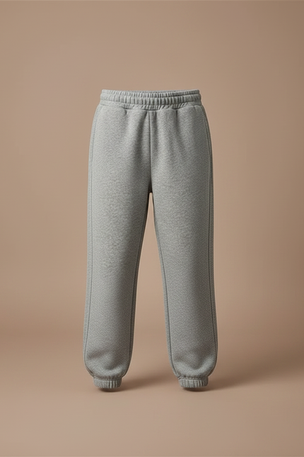 Pantalon Gris Molletonné Ample Décontracté Enfant Confortable - vue 3