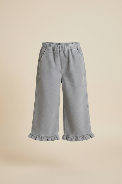 Pantalon Capri Gris - Cordé - vue 3