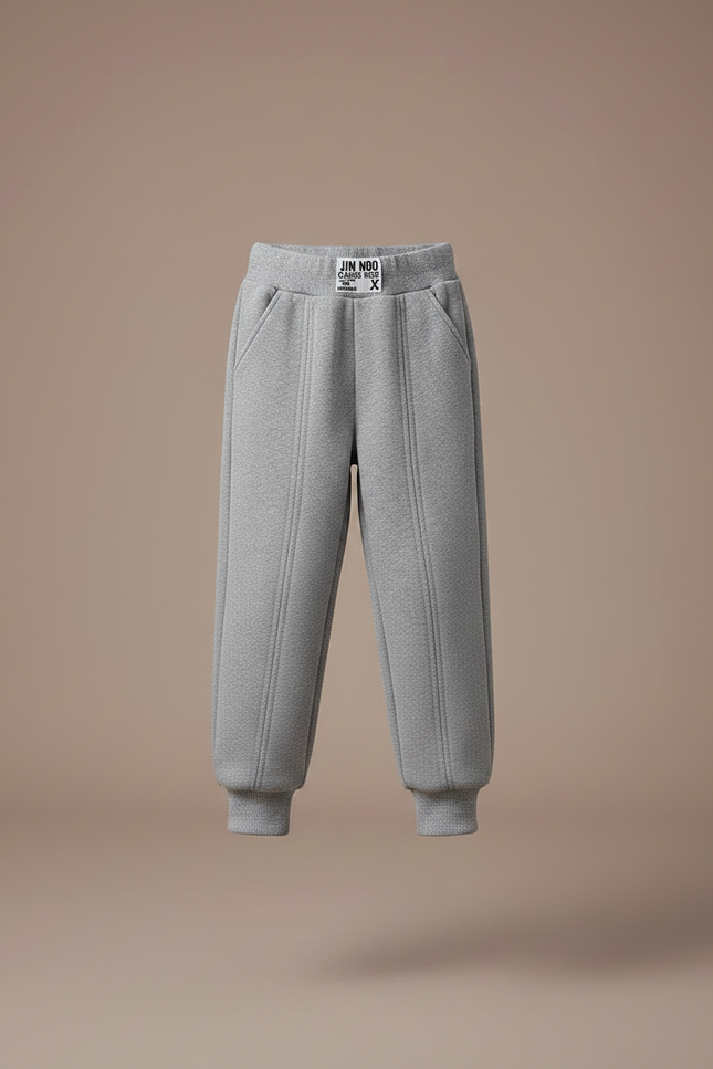 Pantalon Flanelle Gris Clair - Molleton - vue 3