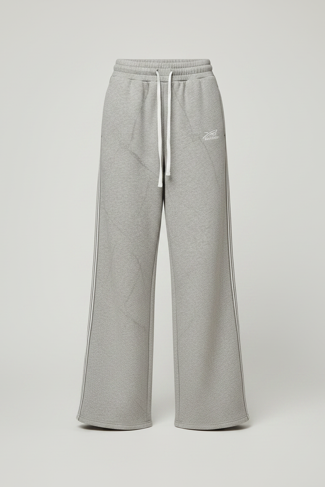 Pantalon Rayé Gris Et Blanc - Molleton - vue 3