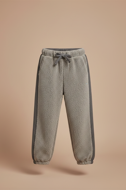 Pantalon Gris Molletonné Ample Chaud Enfant - vue 3