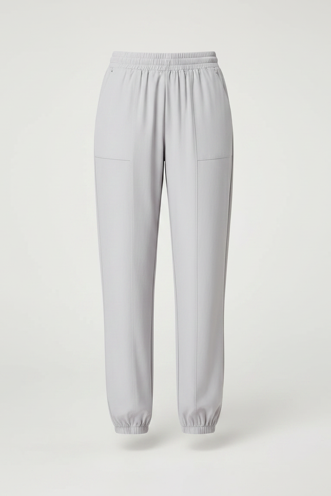 Pantalon Gris Tapered Fluide Sport Décontracté Femme - Polyester - vue 3