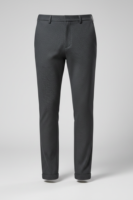 Pantalon Gris Slim Fit Stretch Décontracté Homme - Polyester - vue 3