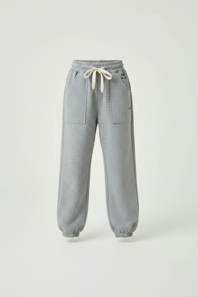 Pantalon Gris Molletonné Ample Doux Enfant - vue 3