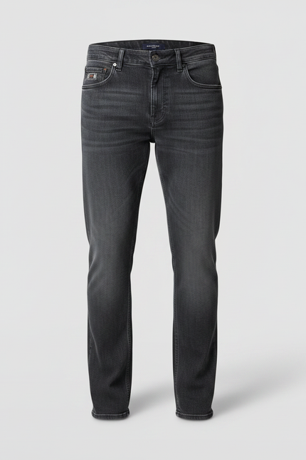 Pantalon Gris Slim Jeans Droit Stretch Homme - vue 3