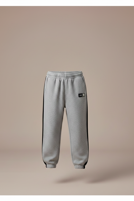 Pantalon Gris Sportif Molletonné Ample Décontracté Garçon - vue 3