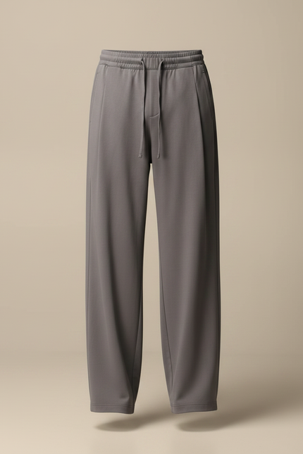 Pantalon Gris Large Fluide Décontracté Homme - Polyester - vue 3