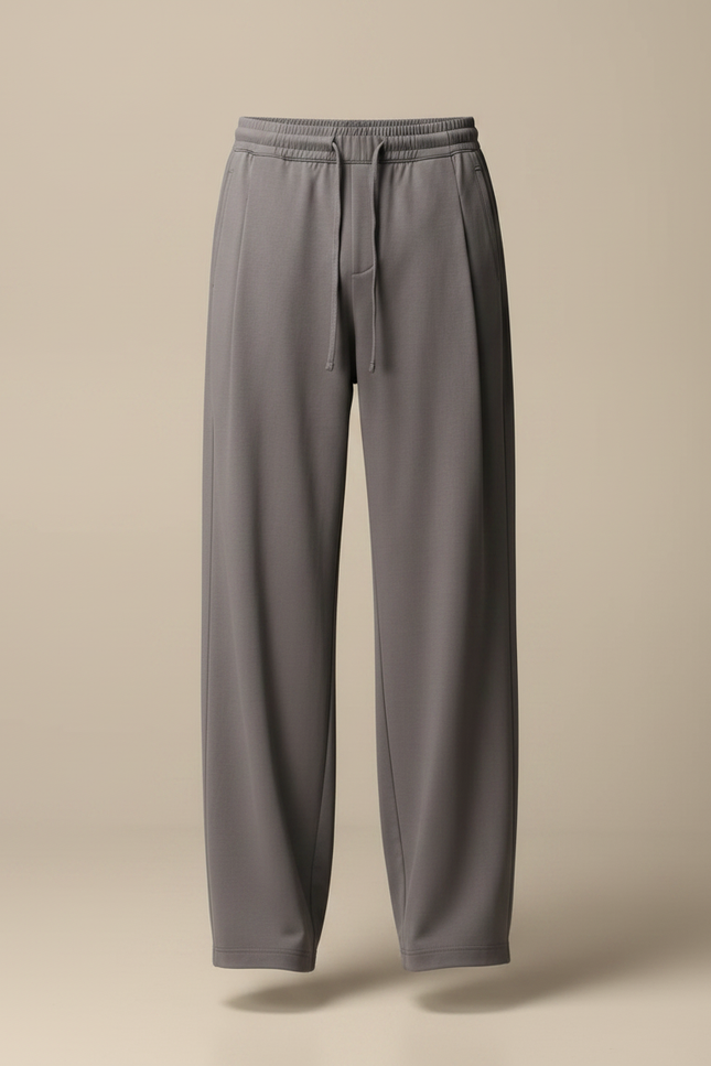 Pantalon Gris Large Fluide Décontracté Homme - Polyester - vue 3