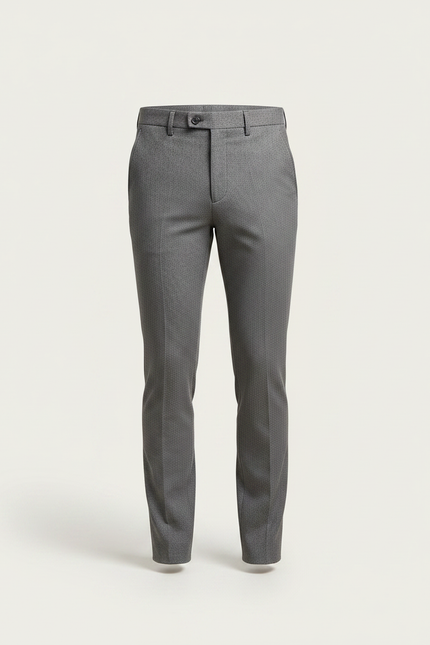 Pantalon Gris Slim Homme Habillé Stretch Formel - Polyester - vue 3