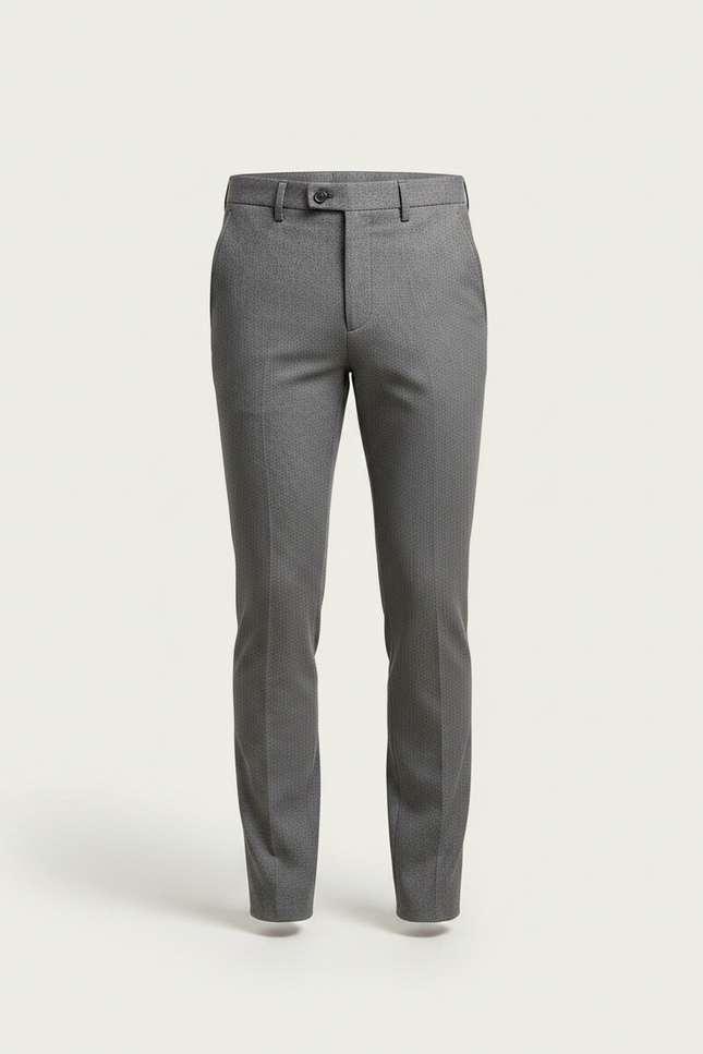 Pantalon Gris Slim Homme Habillé Stretch Formel - Polyester - vue 3